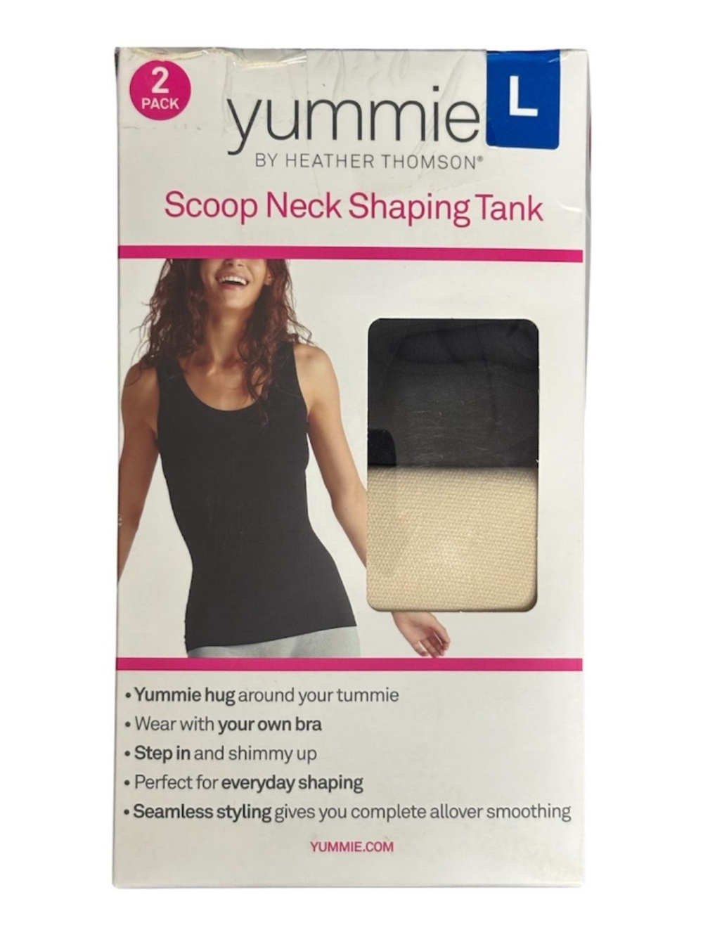 Yummie Seamless Shaping Tank 2 Pack, Colors Black/Nude